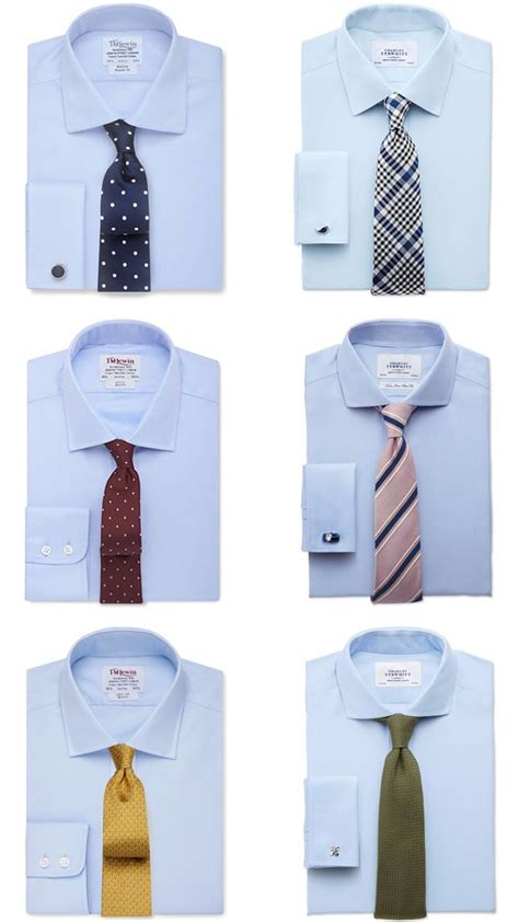 blue shirt and tie combinations.